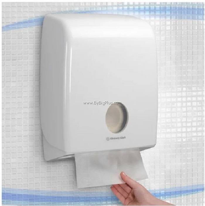 Kimberly Clark Paper Towel Dispenser, Plastic White Wall Mounting Paper